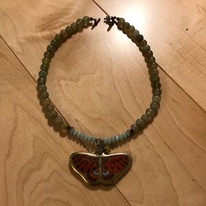 Beaded Butterfly Necklace